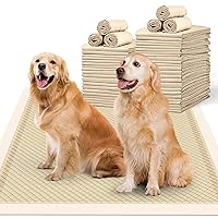 Bamboo Dog Pads Odor Eliminating 36x36in XXXL Dog Training Pads, 11 Cups Super Absorbent Leak-Proof Dog Pee Pads with Adhesive Tabs, Disposable (30 Counts)