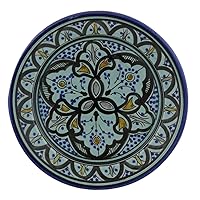 Ceramic Plates Moroccan Handmade Appetizer Tapas Serving Decorative 8 inches Round