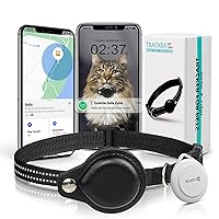 GPS Tracker for Cats, Real-Time Location Pet Tracking Smart Activity Tracker Collar (iOS Only), No Monthly Fee, Works with Apple Find My, GPS Tracker Collar for Cats