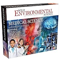 WILD ENVIRONMENTAL SCIENCE Medical Science - STEM Kit for Ages 8+ - Make a Test-Tube Digestive System, Extract DNA, Create Anatomical Models and More!, Multi (WES120XL)