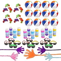 Neliblu Mega Pool Party and Beach Party Favors - Summer Fun Toy Mega Assortment Bulk Pack of 48 Kids Toys Includes and Sticky Fingers Fun Toys