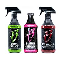 Boat Bling Get Sauced 3 Pack Kit - Hot Sauce, Vinyl Sauce, Bubble Sauce for Boats, RVs, Powersport Vehicles and More - Three 20oz Bottles