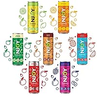NJY™ Sparkling PREBIOTIC SODA for Gut Health & Immunity, Includes 2000mg APPLE CIDER VINEGAR, REAL Fruit Juice, Low Calories & Sugar, 100% Vitamin C, B3, B5, B6, B12, 12oz (12 Pack) (LIMONCELLO)
