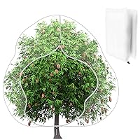 6.5 ft x 9.8 ft Extra Large Fruit Tree Netting with Zipper and Drawstring Fruit Protection Bag Ultra fine Fruit Tree mesh Cover Garden Insect Bird Pest Barrier Transparent Netting Plant Cover