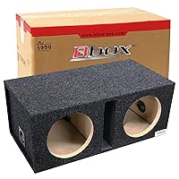 Bbox Dual Vented 12 Inch Subwoofer Enclosure - Pro Audio Tuned Dual Car Subwoofer Boxes & Enclosures - Premium Subwoofer Box Improves Audio Quality, Sound & Bass - Spring Loaded Speaker Terminals