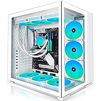 KEDIERS PC Case - ATX Tower Tempered Glass Gaming Computer Case with out ARGB Fans, C590