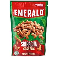 Emerald Nuts, Sriracha Cashews, 5 Oz (Pack of 2)