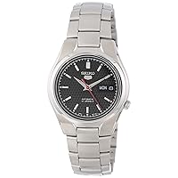 Seiko Men's SNK607 Seiko 5 Automatic Black Dial Stainless-Steel Bracelet Watch