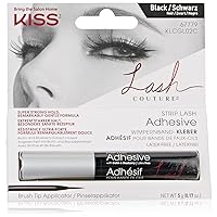 KISS Lash Couture, Lash Glue, Super Strong Strip Lash Adhesive, Black, Includes Lash Adhesive, Long Lasting Wear, Can Be Used with Strip Lashes and Lash Clusters