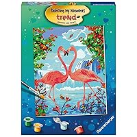 Ravensburger Flamingo Love Paint by Numbers Kit for Children - Painting Arts and Crafts for Kids Age 12 Years Up