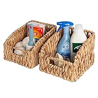 Honey-Can-Do Set of 2 Wicker Baskets for Storage, Natural STO-09846 Natural, Medium