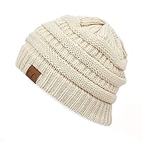 Hatsandscarf Exclusives Unisex Soft Stretch Fuzzy Sherpa Lined Beanie Hat (HAT-25)