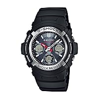Casio Men's G-Shock AWG-M100-1ACR Tough Solar Atomic Black Resin Sport Watch