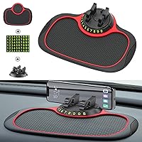 Multifunction Car Anti-Slip Mat Auto Phone Holder Car Phone Bracket Non-Slip Pad Car Dashboard Temporary Parking Number Plate Creative Personality Placemat for Phones Keys Glasses Sunglasses
