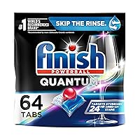 Finish - Quantum - 64ct - Dishwasher Detergent - Powerball - Ultimate Clean & Shine - Dishwashing Tablets - Dish Tabs (Pack of 1)