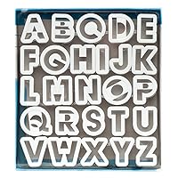 Ateco Alphabet Cookie Cutter Set,White 2-Inches