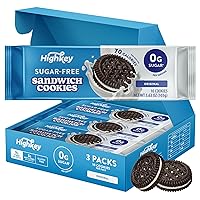 HighKey Sugar Free Sandwich Cookies - Low Calorie, Keto-Friendly Snack With Zero Sugar and Gluten Free - 30 Count