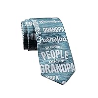 Crazy Dog T-Shirts My Favorite People Call Me Grandpa Necktie Novelty Ties for Men Funny Tie for Grandap Funny Ties