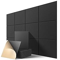 Self-adhesive Acoustic Panels Tiles 12 Pack, 12