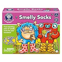 ORCHARD TOYS Moose Smelly Socks Game. Find Matching Pairs of Socks for Your Monsters! for Ages 3-6 and 2-4 Players