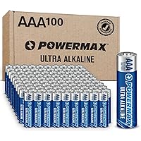 100-Count AAA Batteries, Ultra Long Lasting Alkaline Battery, 10-Year Shelf Life, Reclosable Packaging