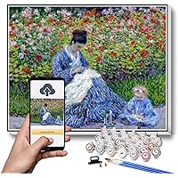 Paint by Numbers Kits for Adults and Kids Madame Monet and Child Painting by Claude Monet Paint by Number Kit On Canvas for Beginners