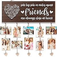 Best Friend Birthday Gifts for Women Teen Girls, Mothers Day Gifts for Best Friend Picture Frame, Long Distance Friendship Gifts for BFF Besties Sister Photo Holder Hanging Photo Display Collage Frame