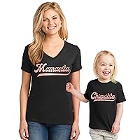 TEEAMORE Mama and Me Shirts Cute Graphics Print Tees Mom and Kid Mothers Day Outfit Set