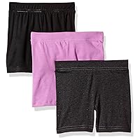 Clementine Apparel Girl's Soft Stetch Athletic Sport Pant Shorts Pack of 3