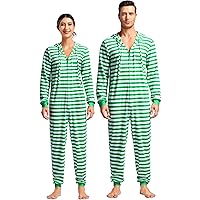 Kranchungel Matching Pajamas for Couples Adult Onesie Pajamas Women Long Sleeve Sleepwear Zipper Jumpsuit Onesies for Women