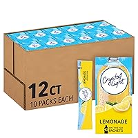 Crystal Light Sugar-Free Lemonade On-The-Go Powdered Drink Mix 12 Count(Pack of 10)