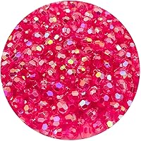 400 Pcs 8MM AB Color Crystal Acrylic Beads Round Faceted Crystal Plastic Bead Spacer Beads for Jewelry Making, Bracelets Necklaces Earrings Wind Chimes Suncatchers(402 - Pink AB)