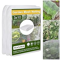 Garden Netting, Cookmaster 10x 33FT Ultra Fine Mesh Netting Plant Cover, Blueberry Nettings, Bird Pest Barrier Mosquito Nets, Greenhouse Row Cover Raised Bed Screen Protection Net for Vegetable Fruit