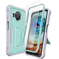 for Nokia X100 Case, Military Grade Protection Shockproof Case with Tempered Glass HD Screen Protector and Kickstand Compatible with Nokia X100 Inch (Green)