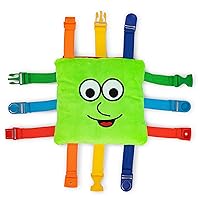 Buckle Toys - Buster Square - Learning Activity Toy - Develop Fine Motor Skills and Problem Solving - Toddler Travel Essential - Educational Classroom Must Have