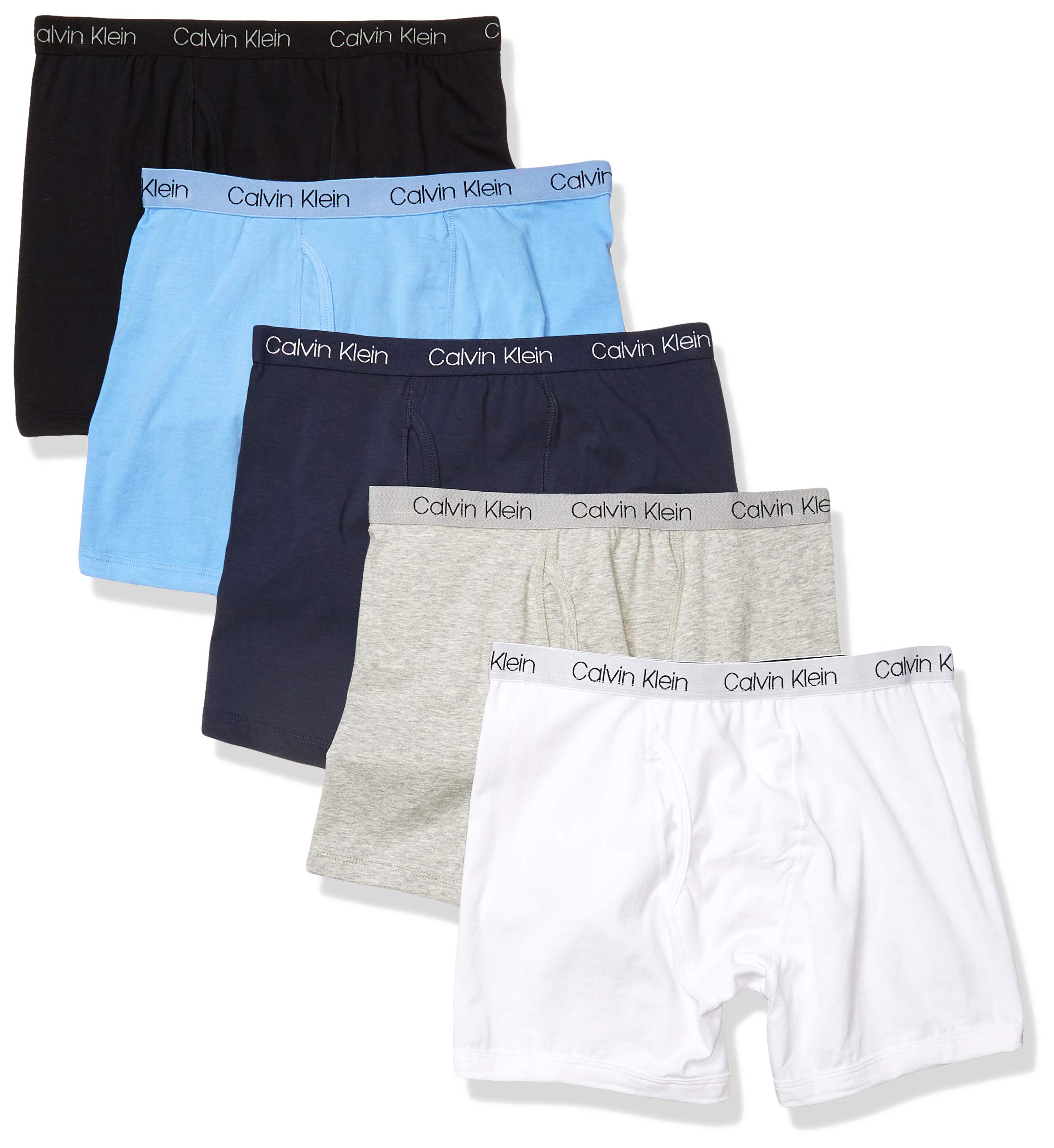 Calvin Klein Boys' Modern Cotton Assorted Boxer Briefs Underwear, Multipack