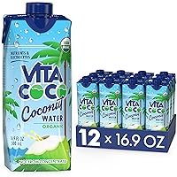 Vita Coco Coconut Water, Pure Organic | Refreshing Coconut Taste | Natural Electrolytes | Vital Nutrients | 16.9 Oz (Pack Of 12)