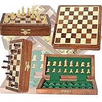 Fold-up Wooden Chess Set 10 Inch