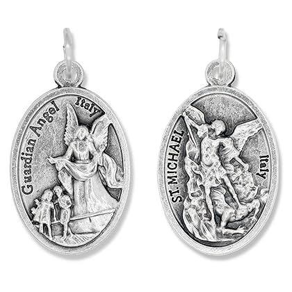 Bulk Pack of 5 - Guardian Angel and St. Michael the Archangel Medal - 1