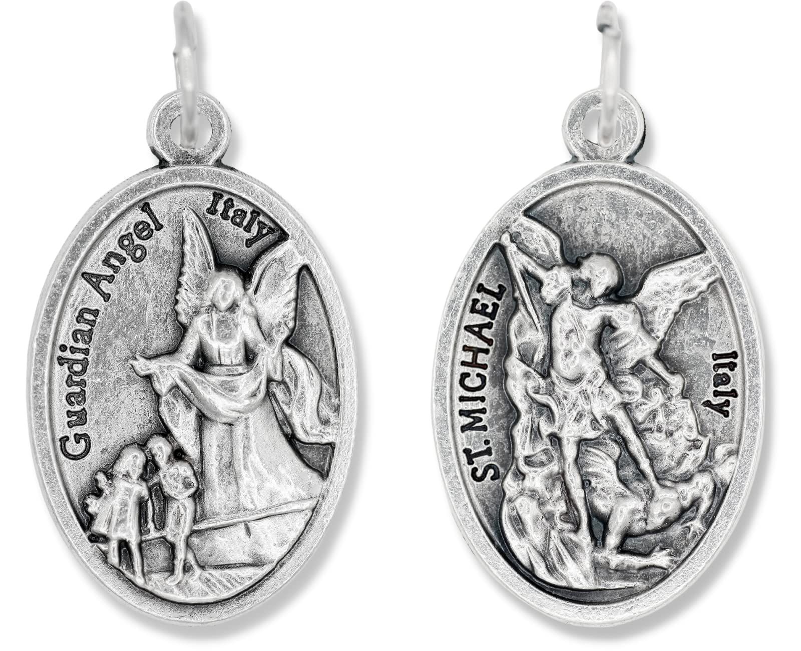 Bulk Pack of 5 - Guardian Angel and St. Michael the Archangel Medal - 1