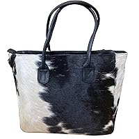 Real Cowhide Hair On Tote Bag Grocery Bag Women's Leather Handbag Shopping Bag
