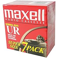 Maxell 108575 Optimally Designed for Voice Recording Brick Packs with Low Noise Surface - 90 Minute Audio Cassettes, 7 Tapes Per Pack (2-Pack)