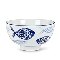 Abbott Collection 27-BLUEFISH-090 Rice Bowl, 4