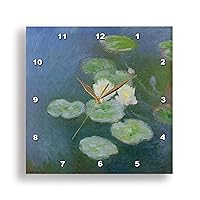 3D Rose Print of Monet Painting Water Lilies Evening Effect-Wall Clock, 13-inch (DPP_203682_2)