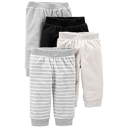 Simple Joys by Carter's Unisex Babies' Fleece Pants, Pack of 4