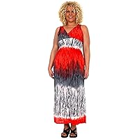Women's Full Length Summer Maxi Dress with Vivid Colors