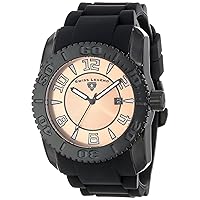 Men's 20068-BB-09 Commander Collection Black Ion-Plated Rose Dial Watch