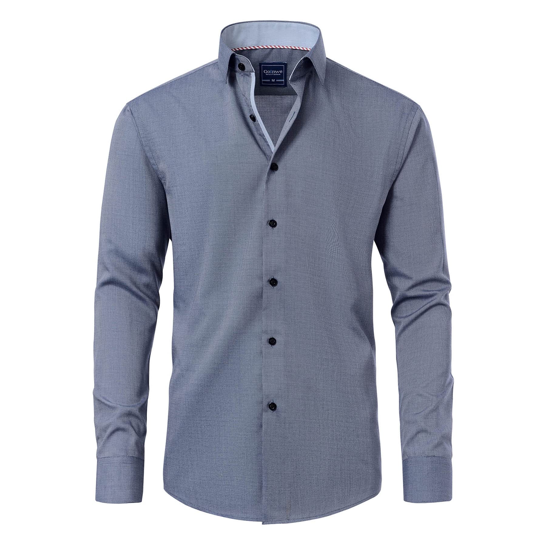 Mua Gollnwe Men's Long Sleeve Slim Fit Casual Shirts Contrast Collar and  Convertible Cuffs Dress Shirt trên Amazon Mỹ chính hãng 2023 Giaonhan247