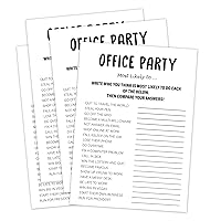 30 Pack Minimalist Office Party Most Likely to Game, Work Party Game, Team Meeting Game, Office Activities, Work Happy Hours Game for Coworkers - TM03