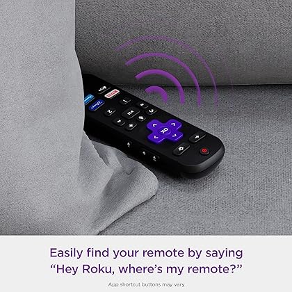Roku Voice Remote Pro | Rechargeable TV Remote Control with Hands-free Voice Controls, Headphone Mode & Lost Remote Finder - Replacement Remote Compatible with Roku TV, Roku Players, & Roku Audio